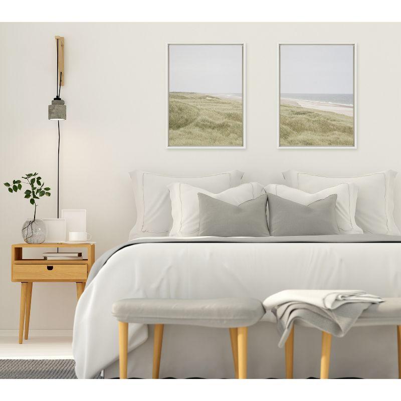 (Set of 2) Sylvie Peaceful Serene Framed Canvas by Creative Bunch White - Kate & Laurel All Things Decor