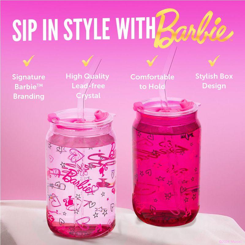 Barbie x Dragon Glassware 16 oz Love Out Loud Drinking Glasses Set of 2