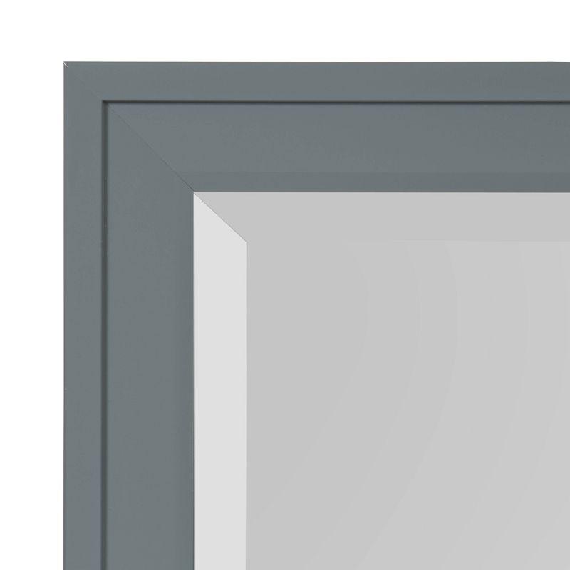 21.5" x 27.5" Bosc Rectangle Wall Mirror Gray - DesignOvation