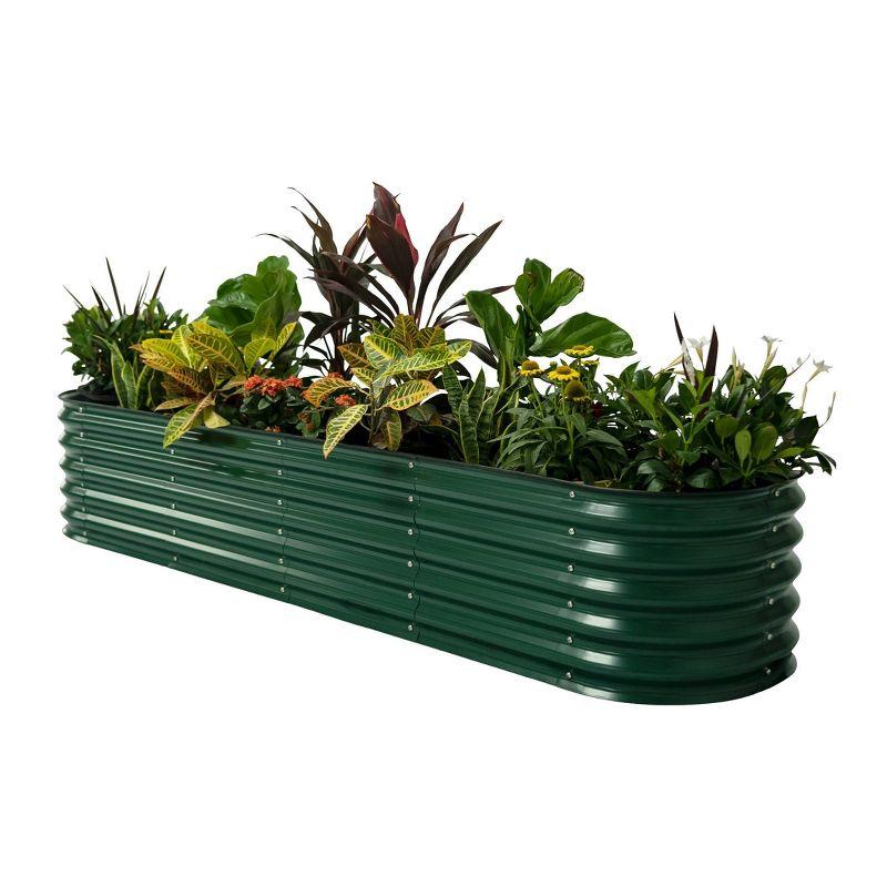 17" Tall 9 In 1 Modular Metal Outdoor Raised Garden Bed