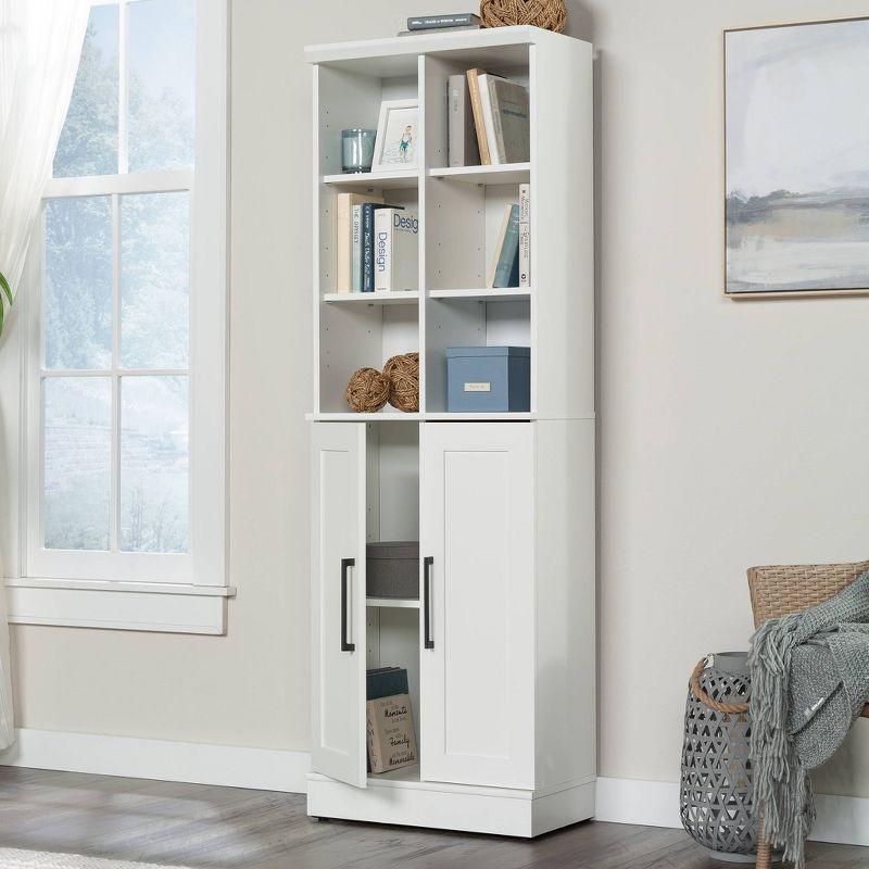 Soft White Adjustable Shelves 2-Door Storage Cabinet