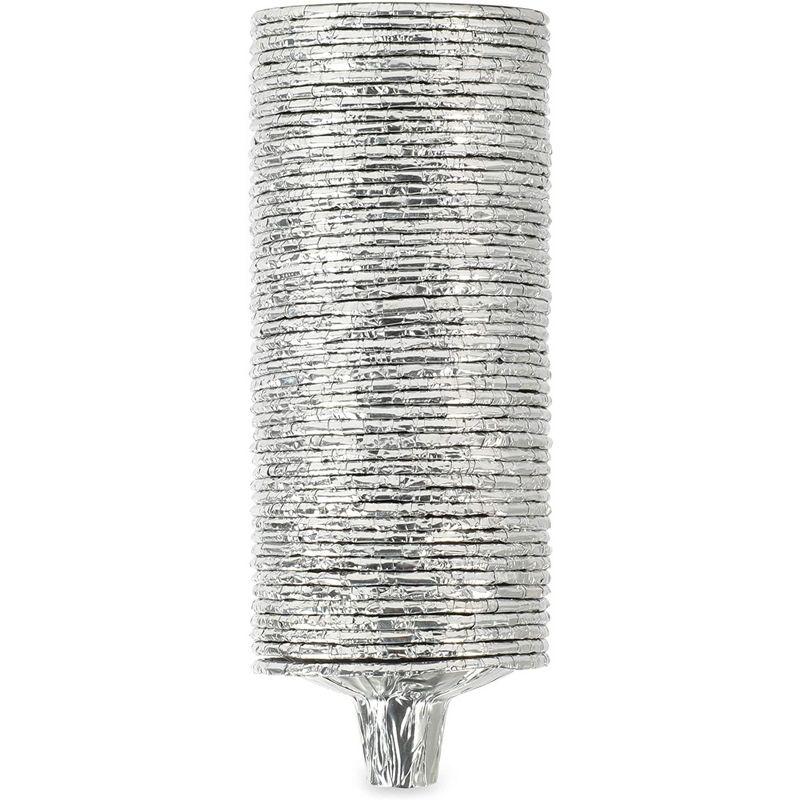 Okuna Outpost 200 Pack Disposable Aluminum Foil Candlestick Tapper Candle Holders for Shabbat, Funeral Procession, 2.76 in