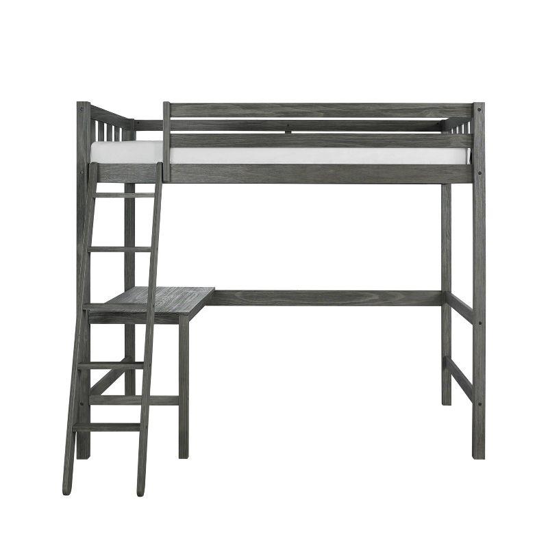 Hillsdale FurnitureTwin Crosswinds Complete Kids' Loft Bed Wirebrush Gray