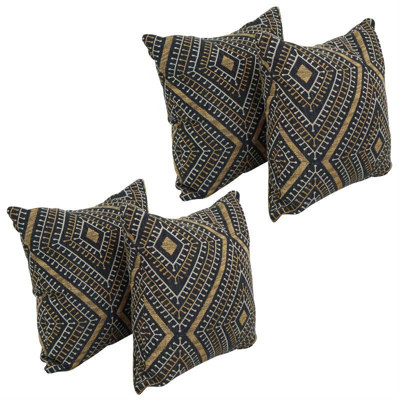 Geometric Linen Reversible Throw Pillow (Set of 4)