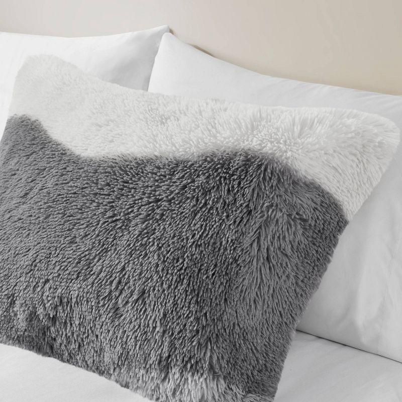 Intelligent Design Ombre Shaggy Faux Fur Comforter Set