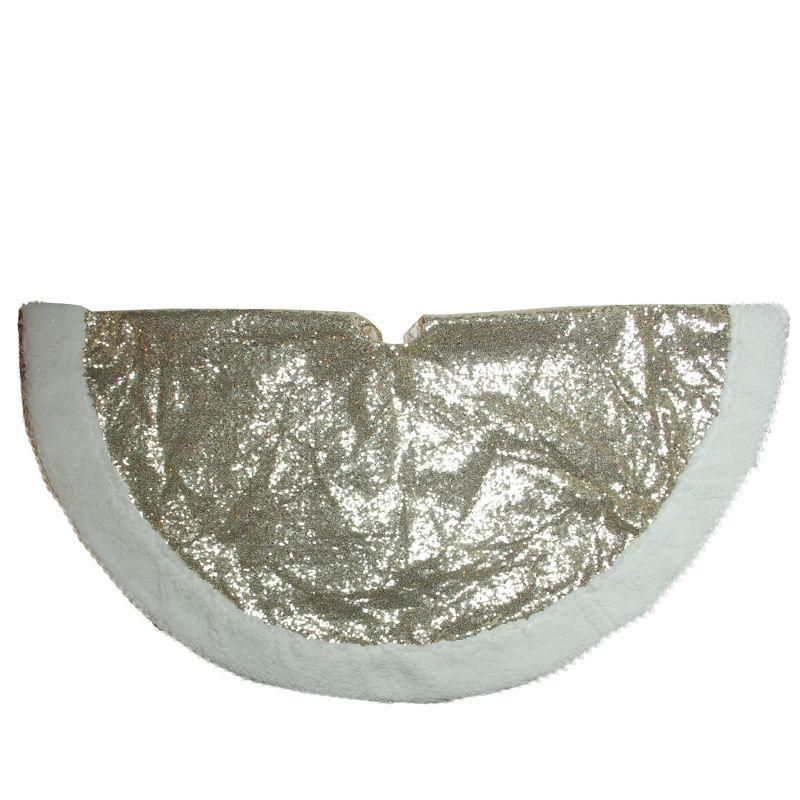 Northlight Seasonal 47" Round Sherpa Border Christmas Tree Skirt