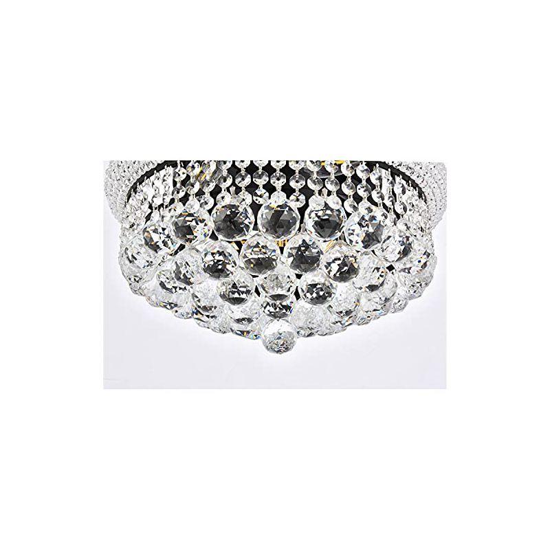 Primo 16-Inch Black and Crystal Flush Mount LED Light