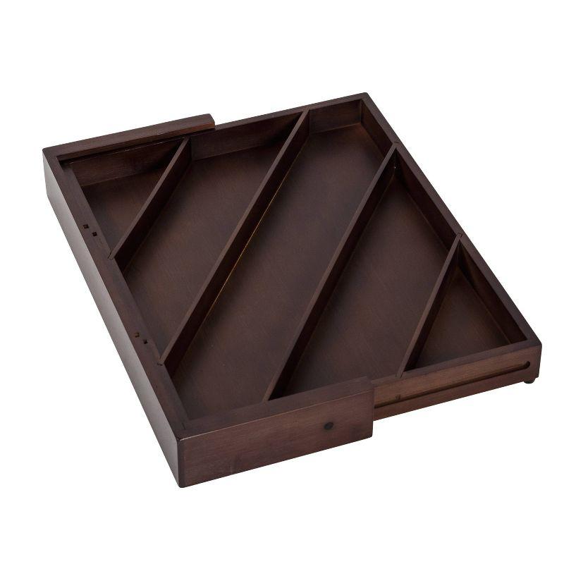 Honey-Can-Do Bamboo Diagonal Drawer Organizer - Walnut