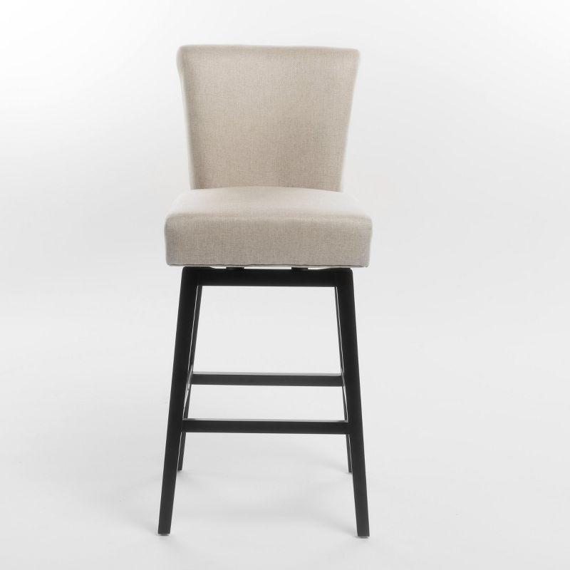 Tristan Swivel High Back Counterstool in Wheat Wood