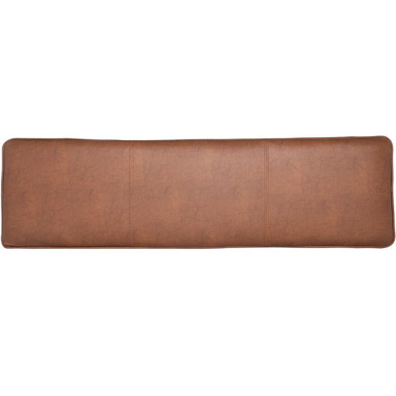 Kara Cushioned X Bench - Brown/Black - Safavieh