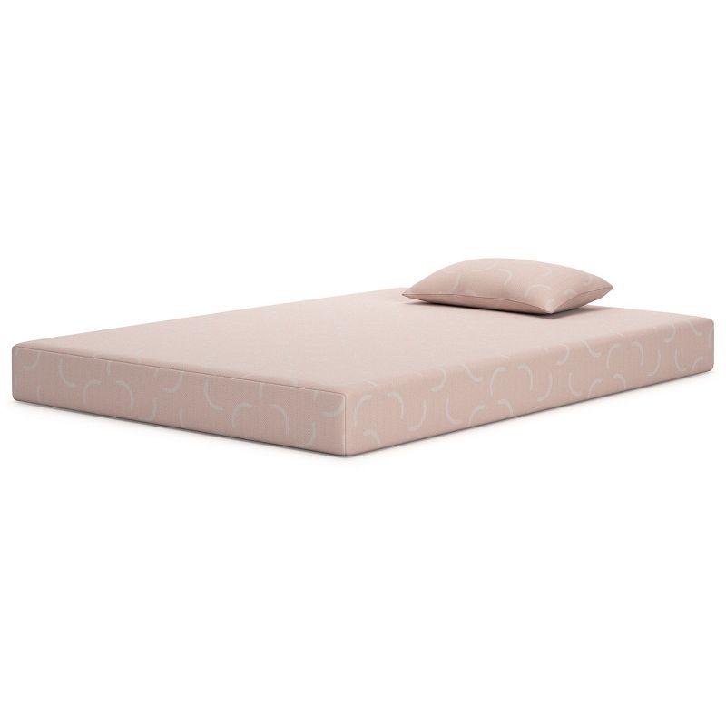 Full Size Pink Memory Foam Mattress with Pillow