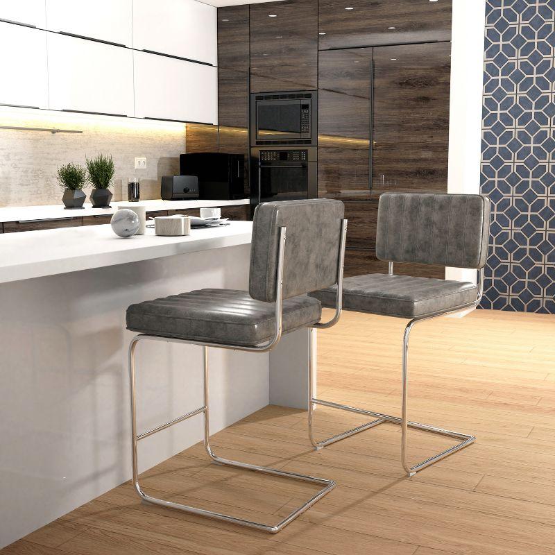 Set of 2 Breuer Metal Counter Height Stools - Hillsdale Furniture