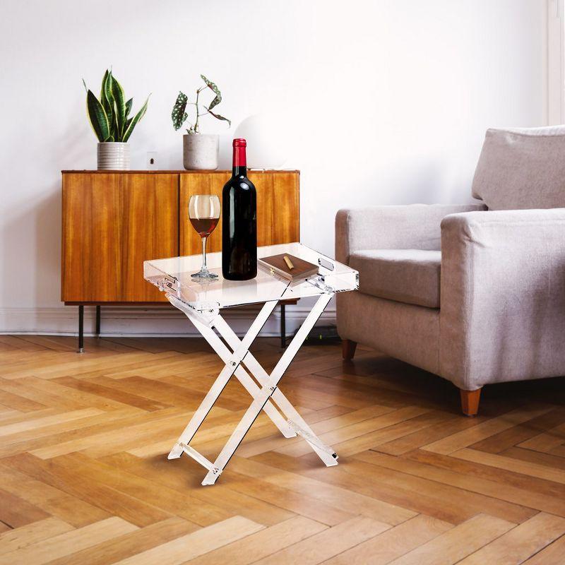 Design Styles Acrylic Folding Tray Table