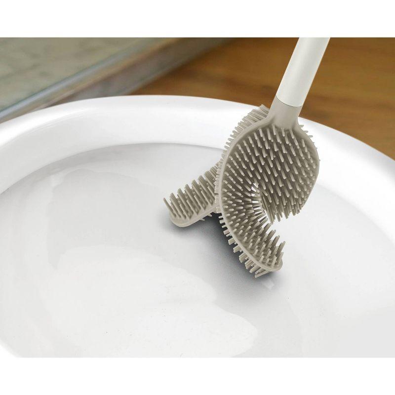 Joseph Joseph Flex 360 Advanced Toilet Brush with Matte Ecru Holder