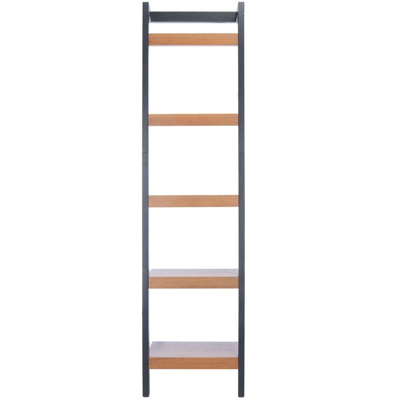 Yassi 5 Tier Leaning Etagere - ETG9403 - Natural/Charcoal - Safavieh