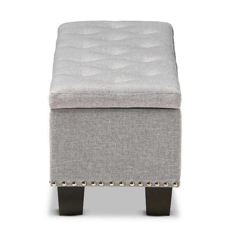 Hannah Modern And Contemporary Fabric Upholstered Button - Tufting Storage Ottoman Bench - Baxton Studio