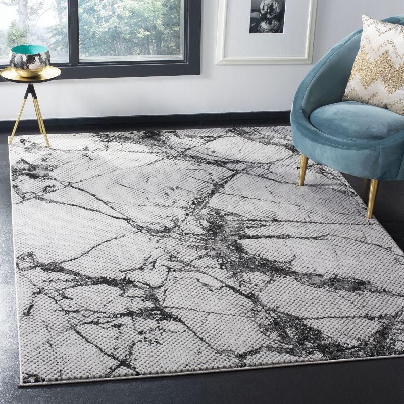 Lurex LUR187 Power Loomed Area Rug - Grey/Black - 5'3"x7'6" - Safavieh