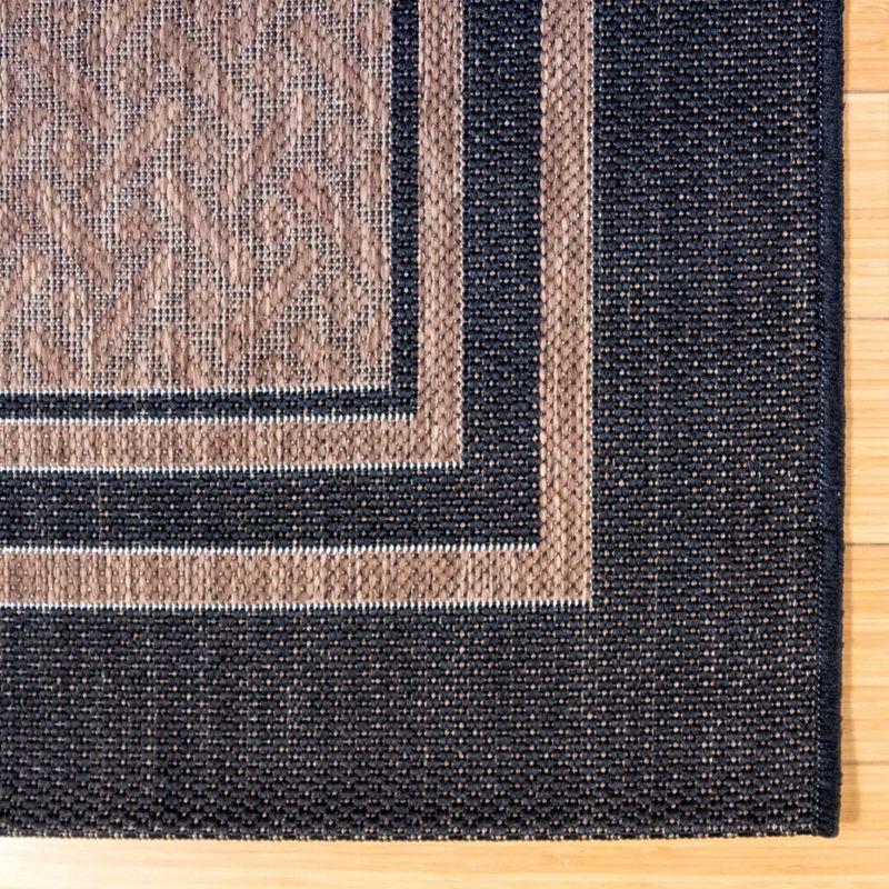 Gertmenian Paseo Soroa Chestnut Brown/Black Classic Border Indoor/Outdoor Flatweave Area Rug