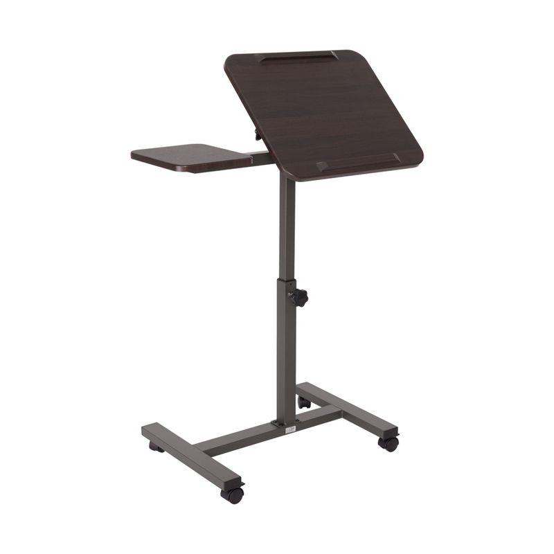 Seville Classics airLIFT Adjustable Height Rolling Tiltable Desk with Mouse Stand