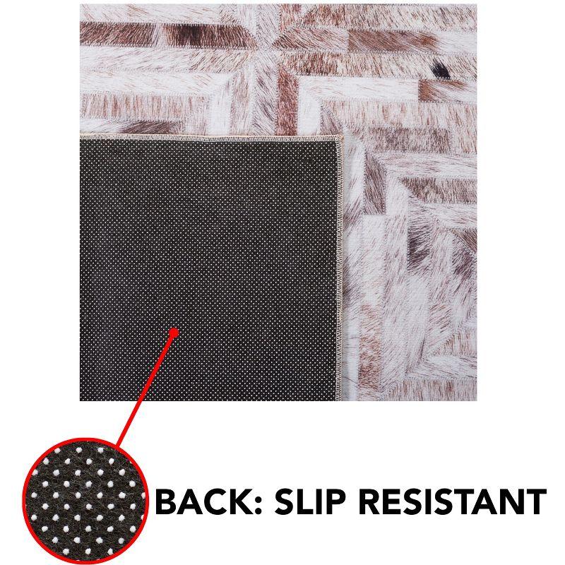 Faux Hide FAH549 Power Loomed Machine Washable Area Rug - Beige/Brown - 8'x10' - Safavieh.