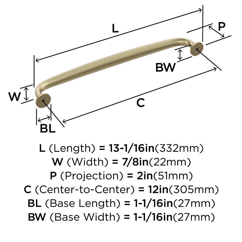 Amerock Renown 12 inch (305mm) Center-to-Center Golden Champagne Appliance Pull