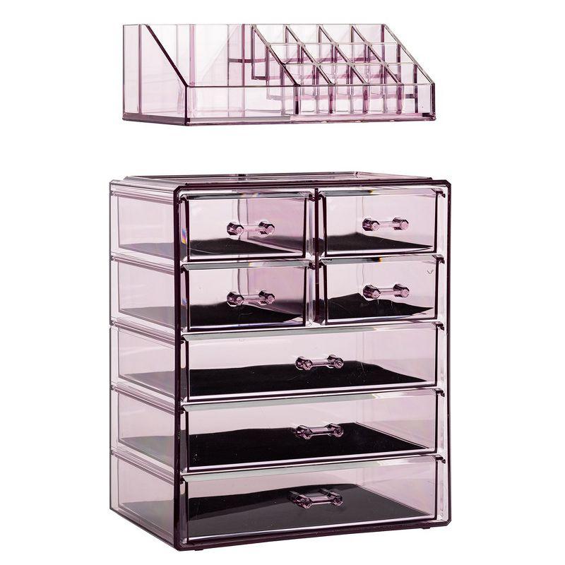 Sorbus Medium Makeup Organizer Set with 7 Drawers and Top Shelf