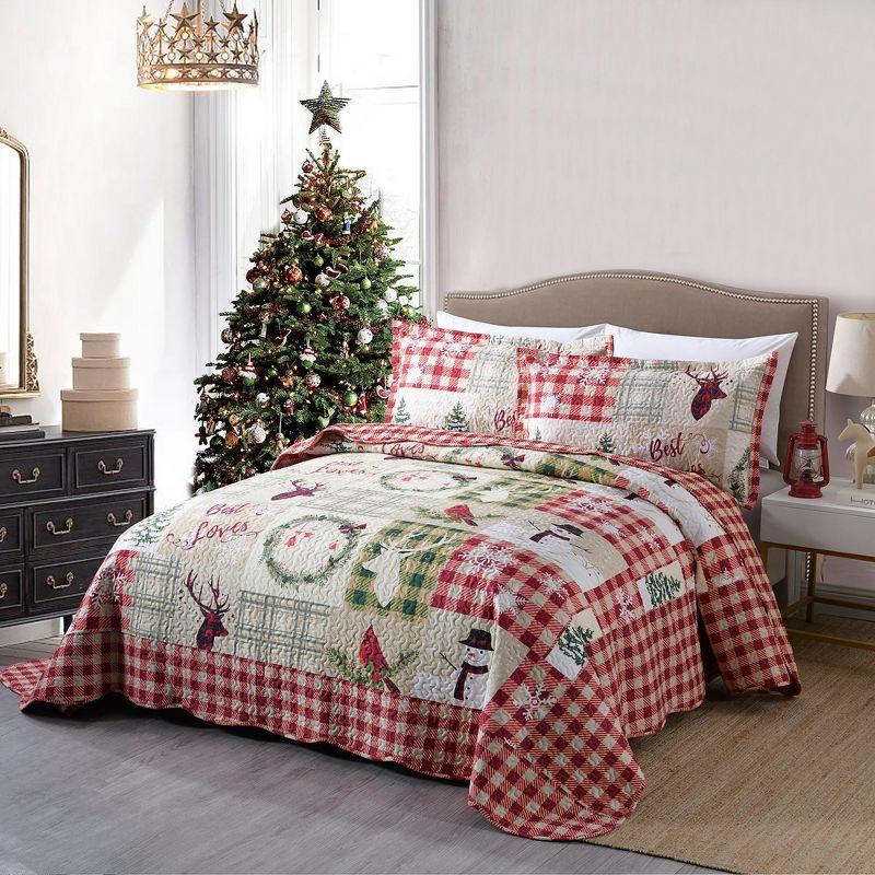 MarCielo Marcielo Lightweight All Season Reversible Comforter Quilt Set with Shams