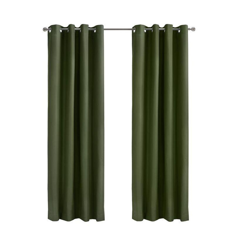 Thermaplus Alpine Blackout Premium Stylish and Functional Grommet Curtain Panel 52" x 95" Olive