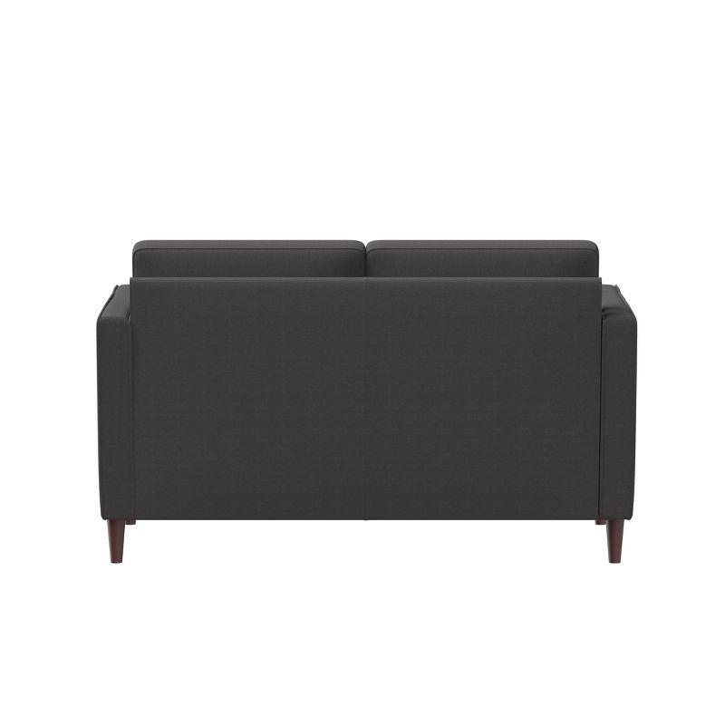 Giovanni Loveseat Gray - Lifestyle Solutions: Compact, Tufted, with Pocket Coils & High-Density Foam