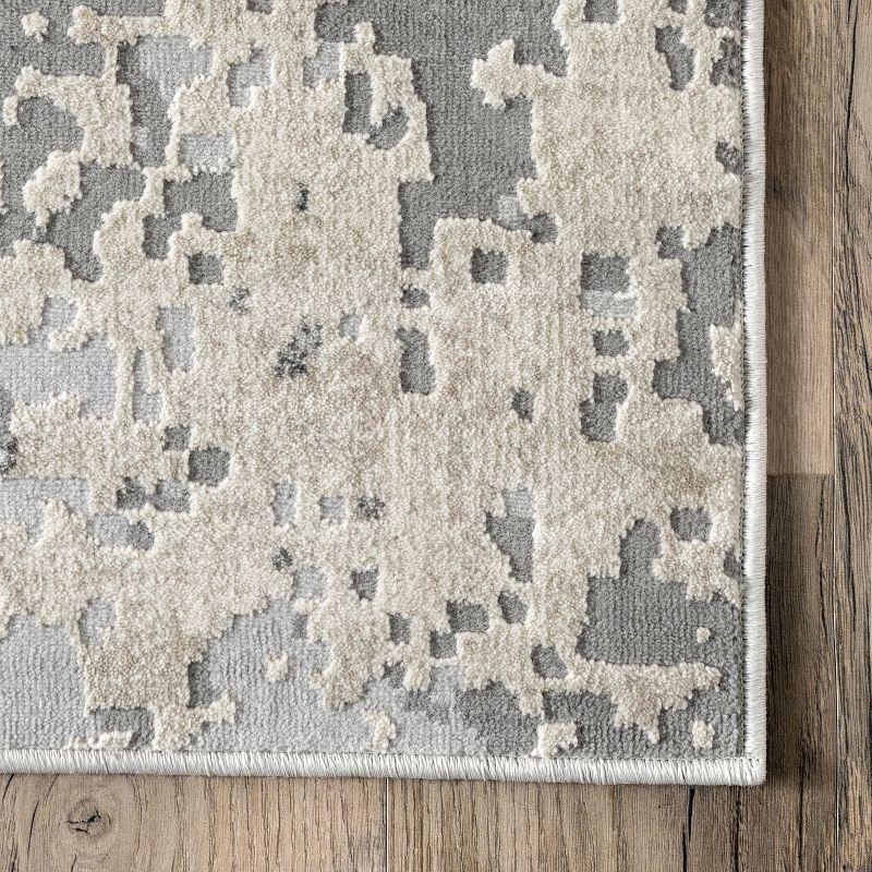 Nuloom Chastin Abstract 6 Square Indoor Area Rug for Living Room Bedroom Dining Room Kitchen, Beige/Grey