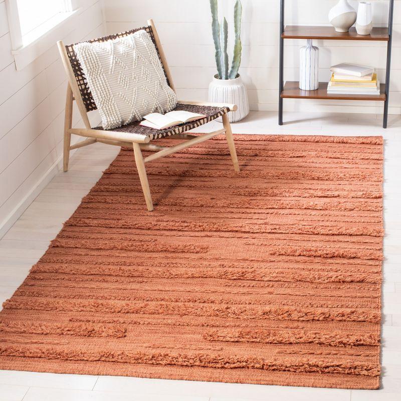 Laurel Foundry Modern Farmhouse® Hartzler Hand-Woven Flatweave Wool/Cotton Rust/Orange Area Rug