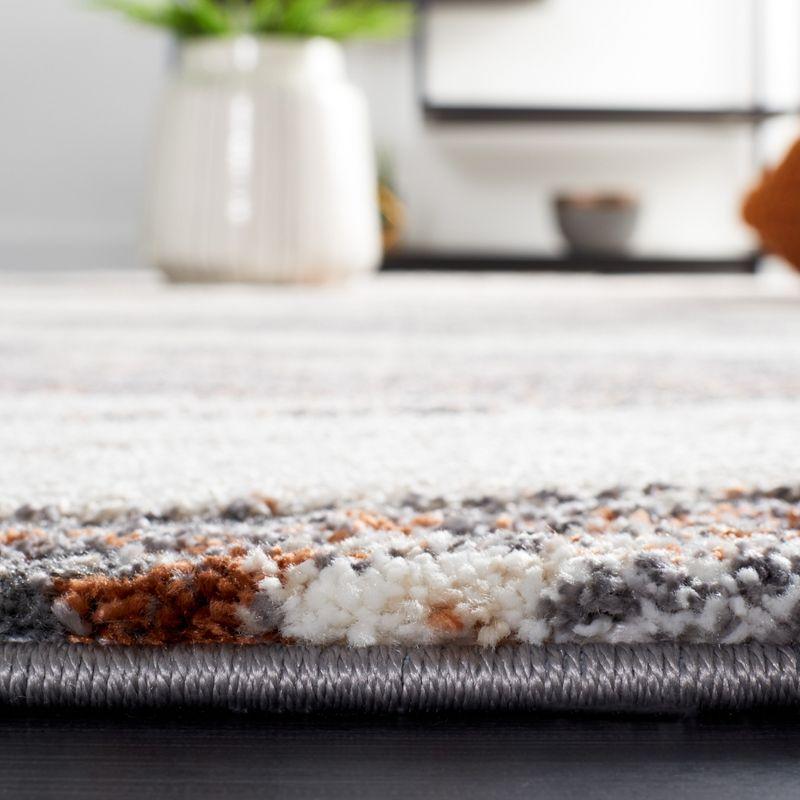 Cyrus Shag CYR134 Power Loomed Area Rug - Gray/Rust - 3'x5' - Safavieh.