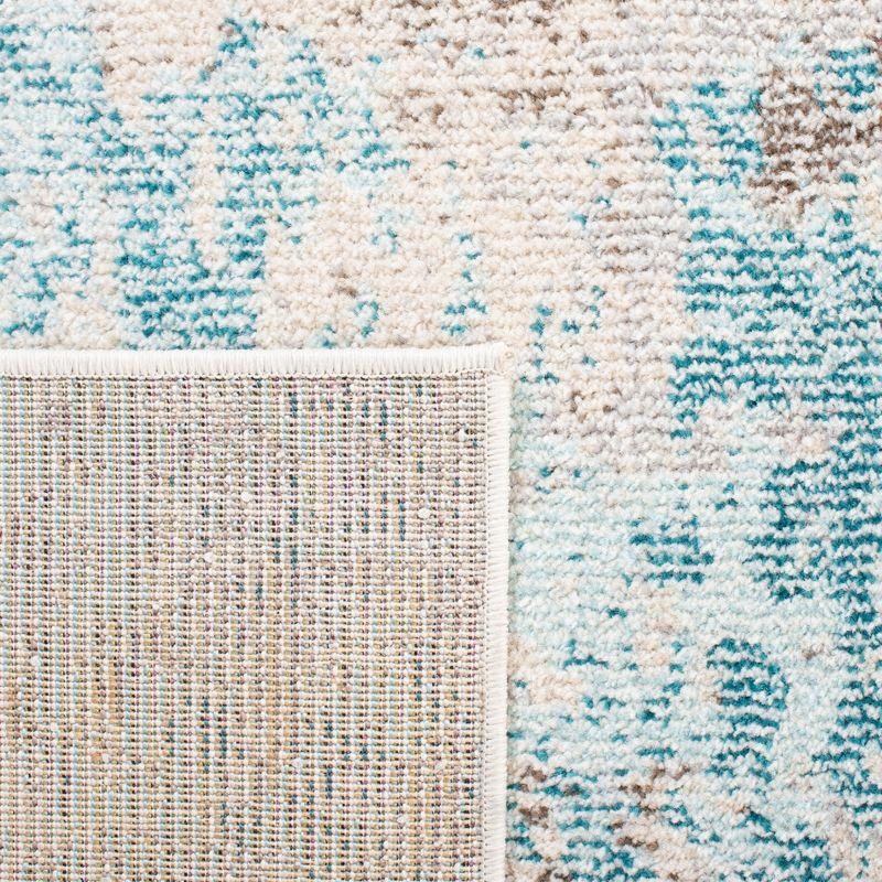 Madison MAD453 Power Loomed Indoor Area Rug - Ivory/Teal - 4'x6' - Safavieh