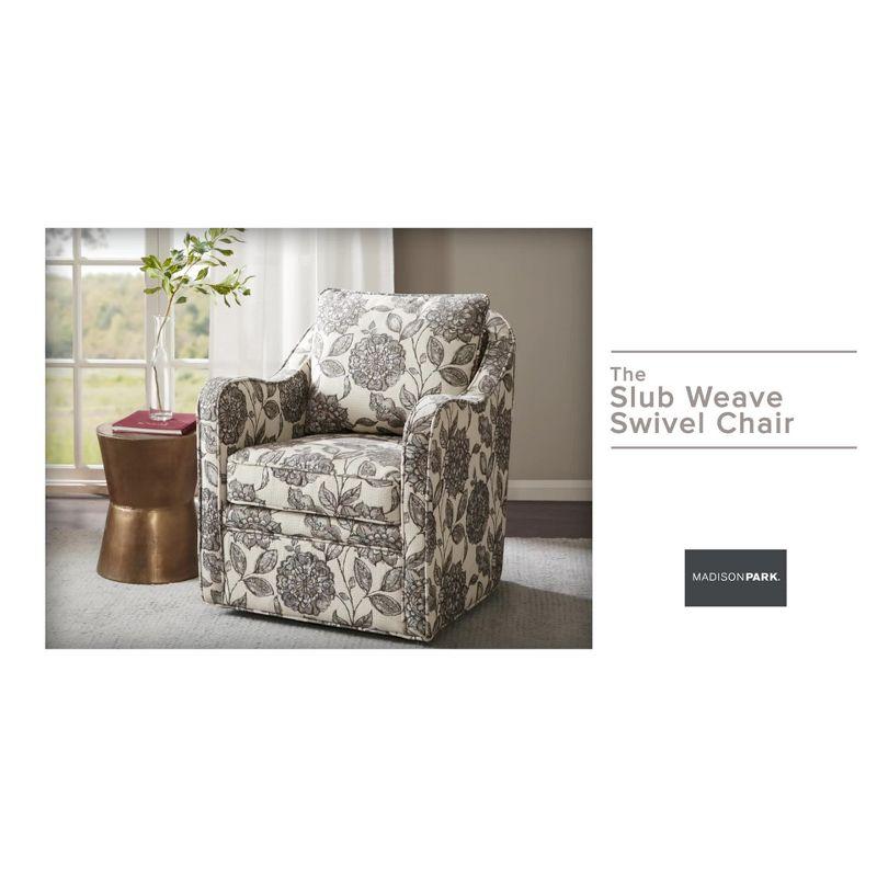 Mitchell Wide Seat Swivel Armchair Navy - Madison Park