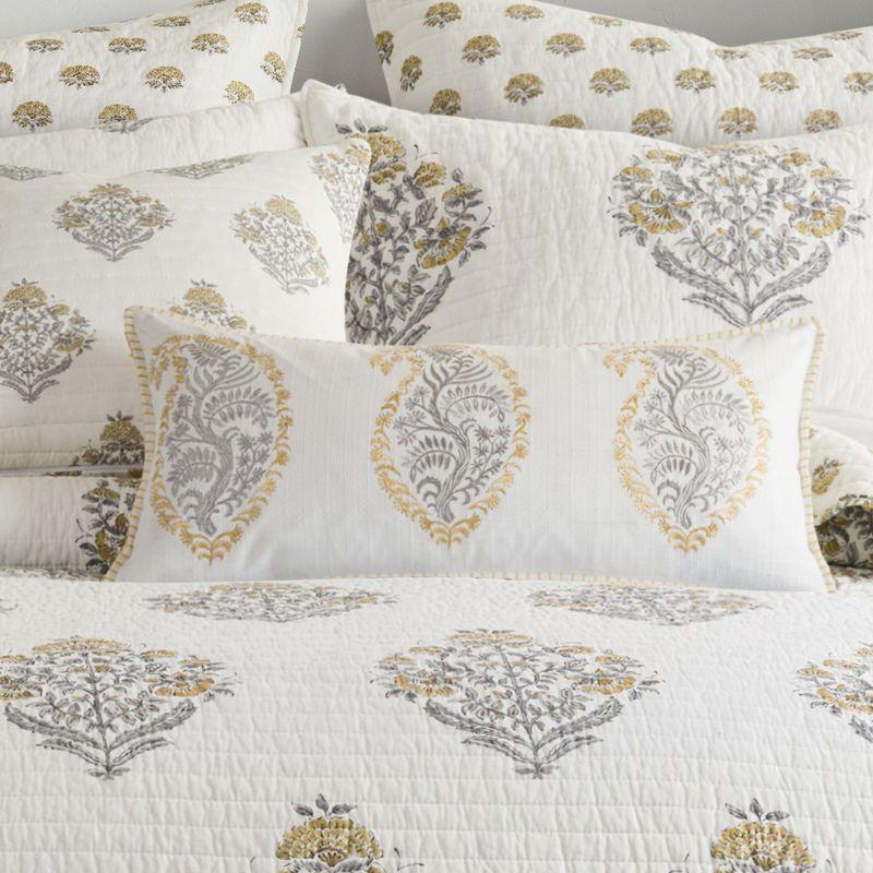 Kamira Embroidered Paisley Pillow - Levtex Home