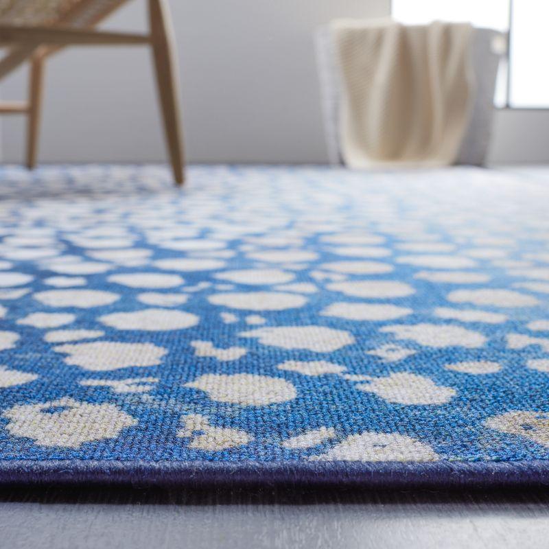 Journey JNY118 Power Loomed Machine Washable Slip Resistant Area Rug - Navy/Beige - 6'7"x6'7" - Safavieh