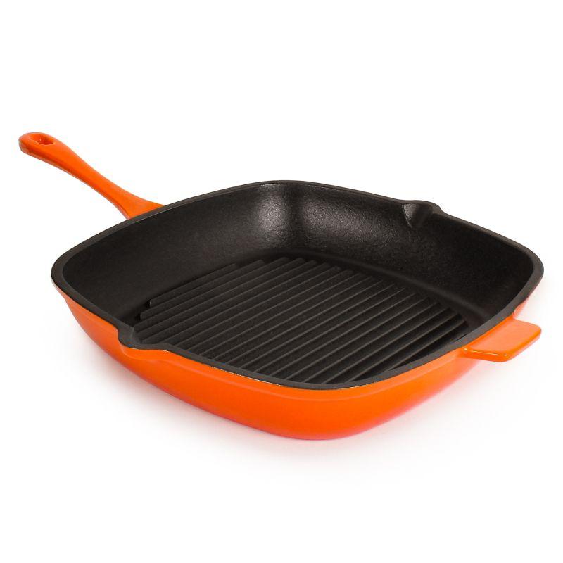 BergHOFF BergHOFF Neo 4 Pc Cast Iron Cookware Set with Fry Pan, Grill Pan, and 5Qt. Covered Dutch Oven