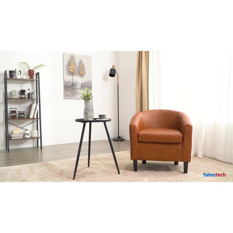 Yaheetech Faux Leather Accent Chair Armchair Club Chair For Living Room