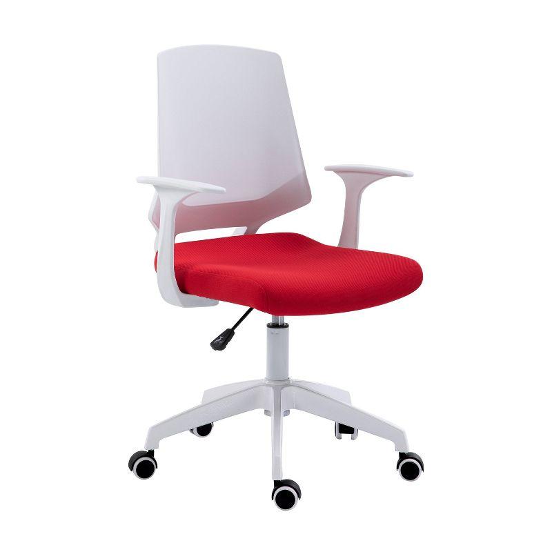 Racing Executive Red Leather Swivel Office Chair with Adjustable Height