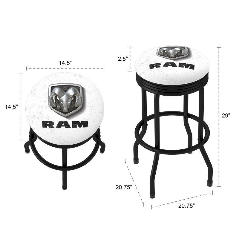 Swivel Upholstered Counter Stool with Metal Frame