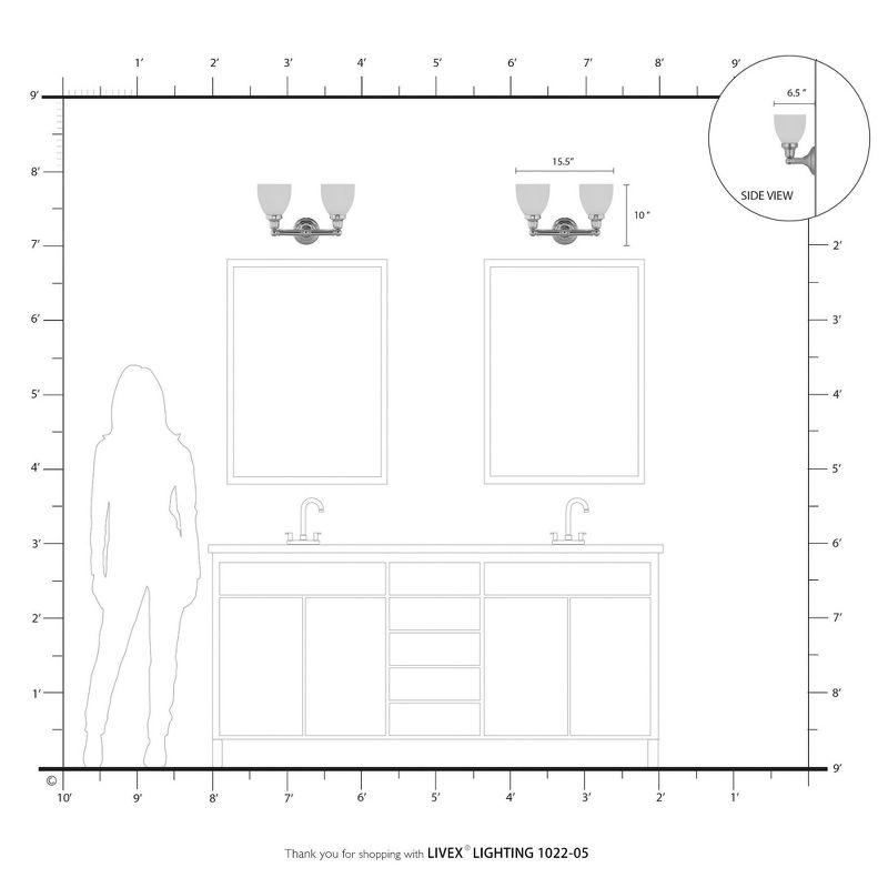 Livex Lighting Classic 2 - Light Vanity in  Polished Chrome