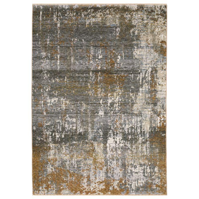 Oriental Weavers Hayden HAY06 Grey/ Gold Indoor Area Rug - 3'3" x 5'