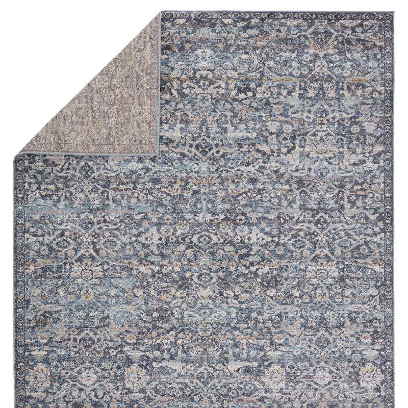 115" Gray Tufted Handmade Reversible Synthetic Rug