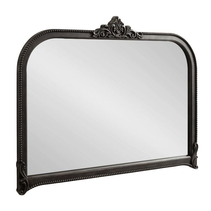 Kate & Laurel All Things Decor 40"x30" Hubanks Arched Wall Mirror Black