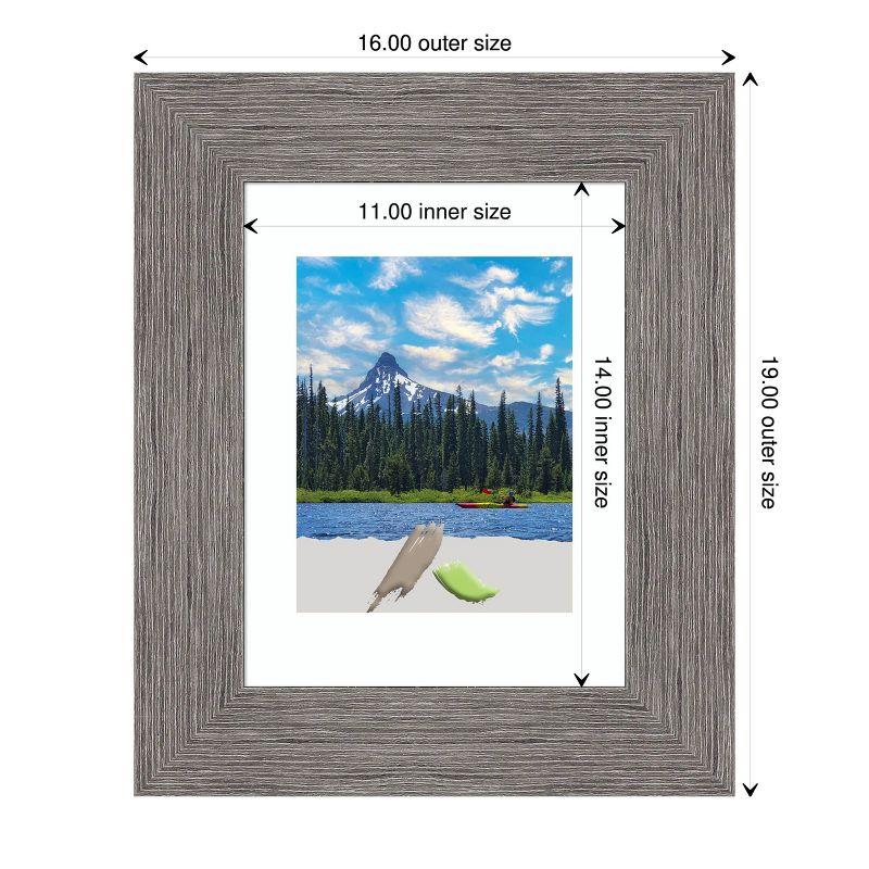 Amanti Art Pinstripe Plank Grey Picture Frame