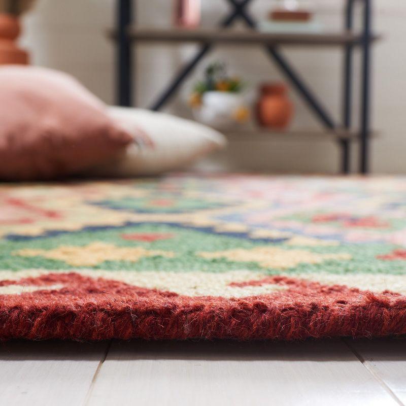 Aspen APN418 Hand Tufted Runner Rug - Red/Green - 2'3"x9' - Safavieh.