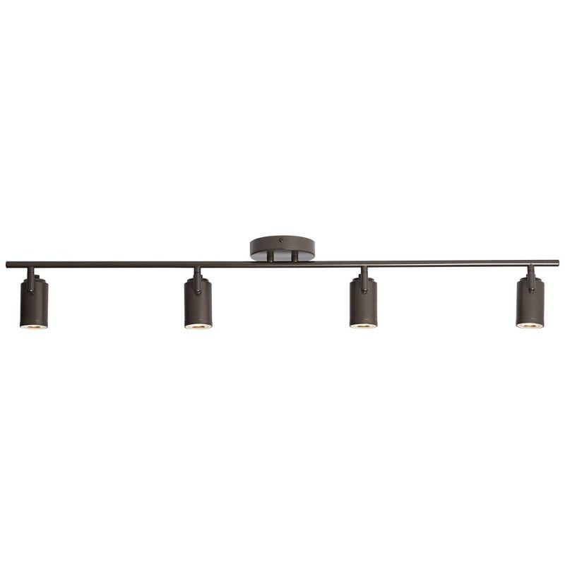 Pro Track Vester 4-Head 8.5 Watt LED Ceiling Track Light Fixture Kit GU10 Spot Light Dimmable Brown Bronze Finish Modern Kitchen Bathroom 40" Wide