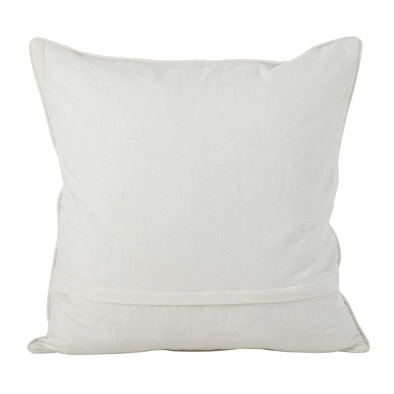 Medium Off-White Foil Embellished Decorative Pillow