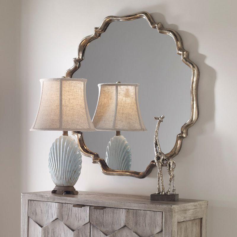 Quatrefoil Silver Wall Mount Accent Mirror