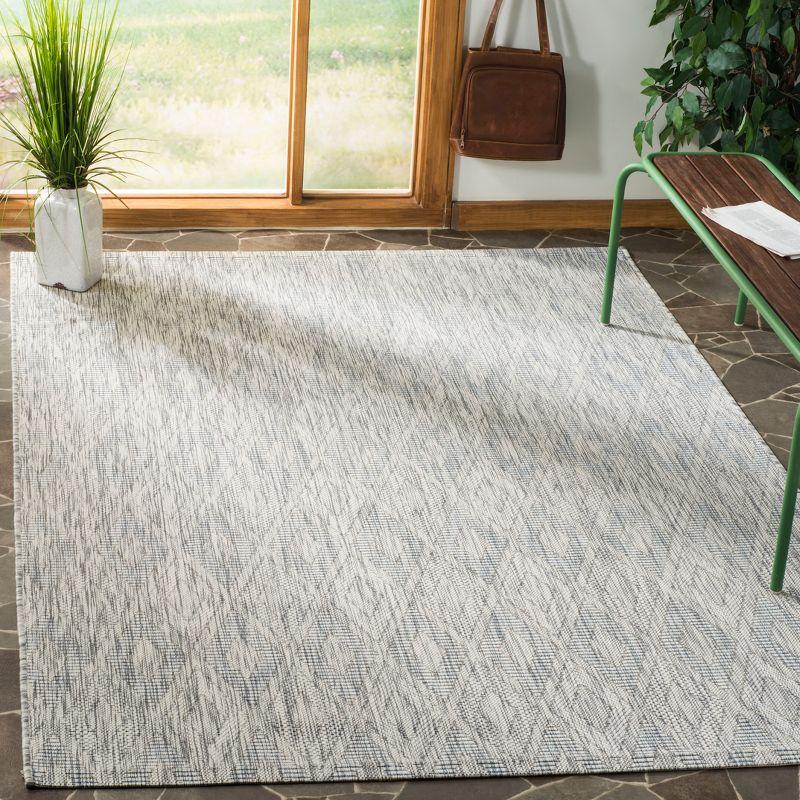 Courtyard CY8522 Power Loomed Indoor and Outdoor Area Rug - Grey/Grey - 4'x5'7" - Safavieh